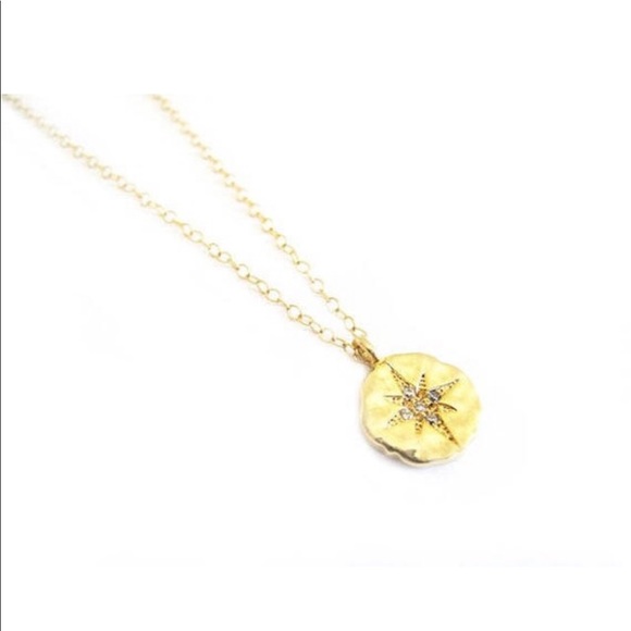 Gold North Star Dainty Necklace - Picture 1 of 4